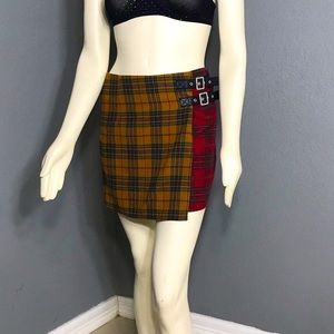 Women’s Flannel Buffalo Plaid Mini Skirt Size Small